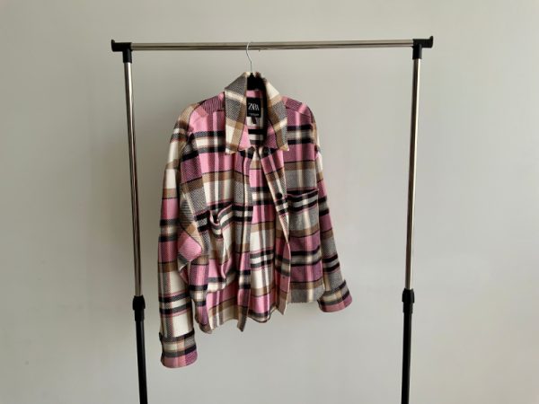 Chaqueta rosa cuadros