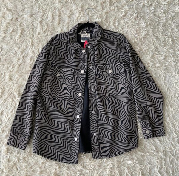 Chaqueta rayas negras y grises