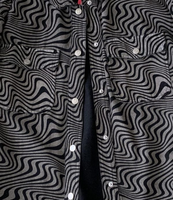 Chaqueta rayas negras y grises