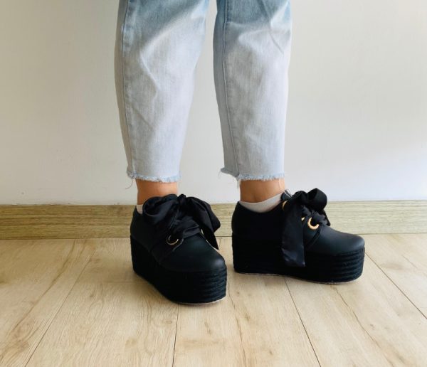 Zapatos moño plataforma