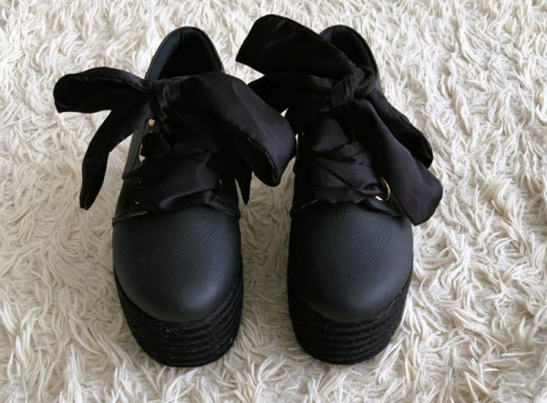 Zapatos moño plataforma