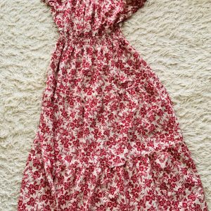 Vestido Flores Rojas