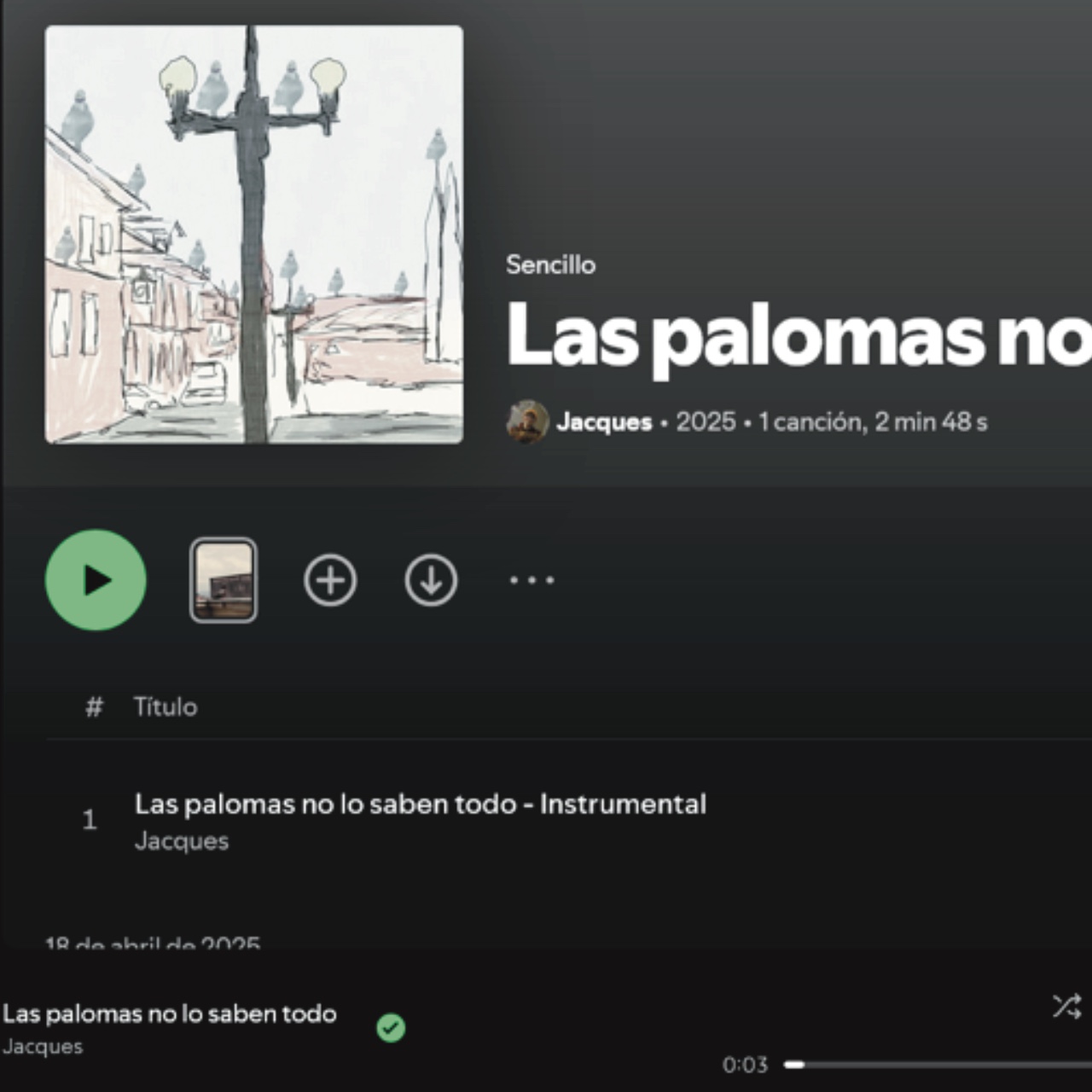 Las palomas no lo saben todo - Instrumental- Isabel Escobar