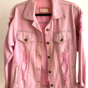 Chaqueta jean rosada - Mi clóset - Isabel Escobar